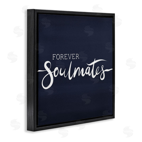 Stupell Industries Jo Taylor | Forever Soulmates Love Phrase Blue Gradient Background Wall Art
