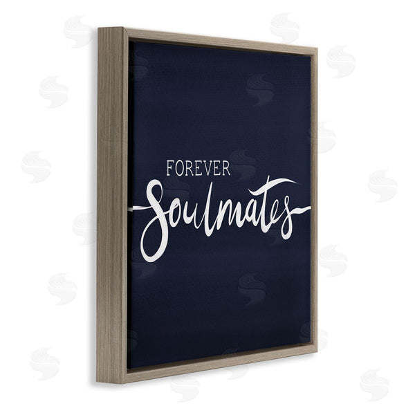 Stupell Industries Jo Taylor | Forever Soulmates Love Phrase Blue Gradient Background Wall Art
