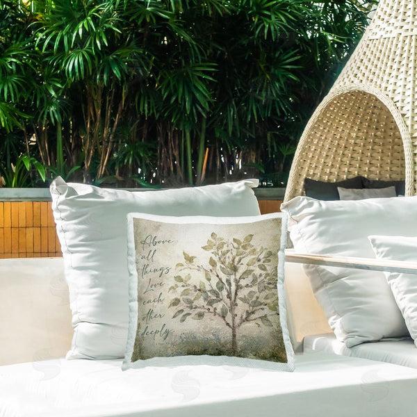Stupell Industries John Spaeth | Rustic Love Each Other Deeply Printed Throw Pillow