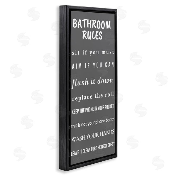 Stupell Industries Julia Frost | Bathroom Rules Leave It Clean Wall Art