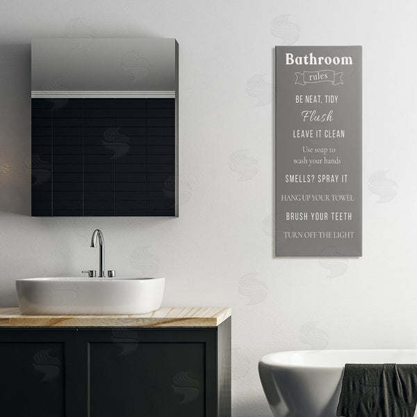 Stupell Industries Julia Frost | Bathroom Rules Reminders Wall Art