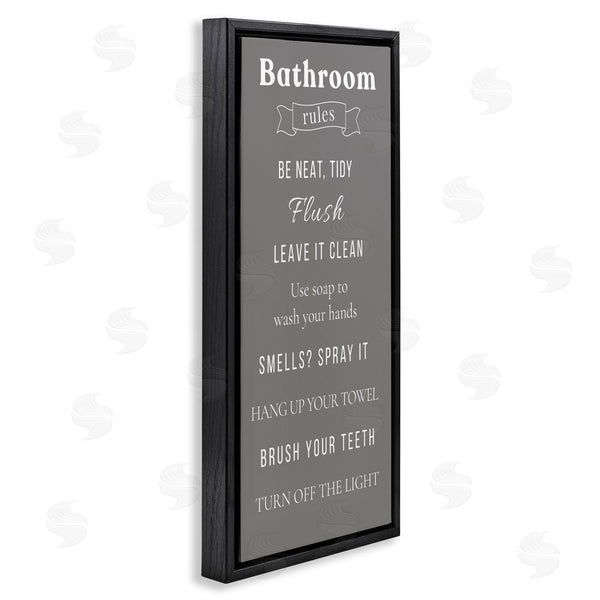 Stupell Industries Julia Frost | Bathroom Rules Reminders Wall Art