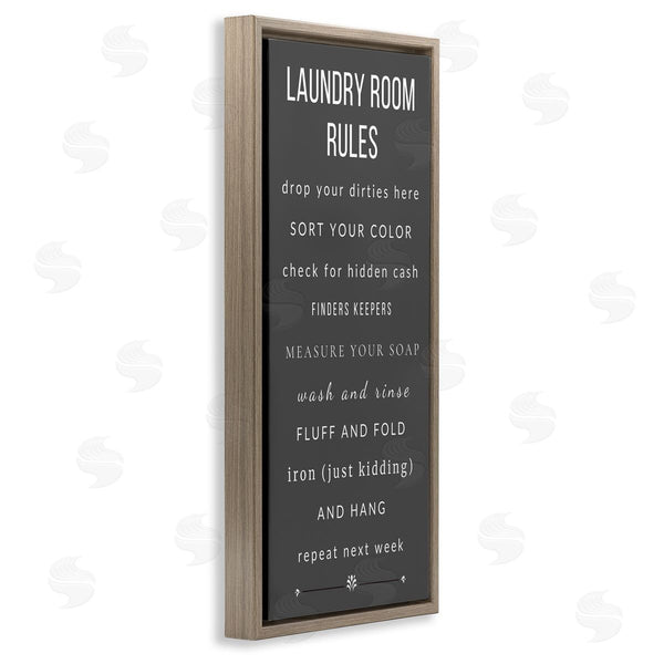 Stupell Industries Julia Frost | Grey Rules Of Laundry Room Wall Art