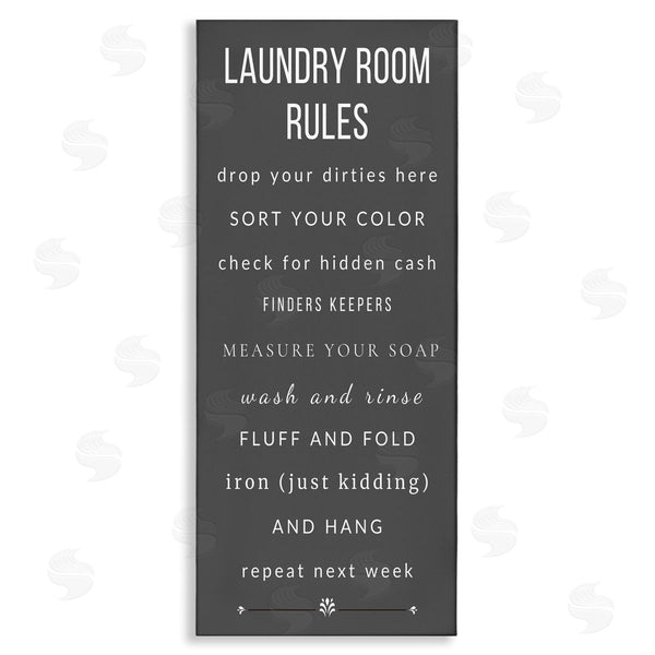 stupell industries Julia Frost | Grey Rules of Laundry Room Wall Art