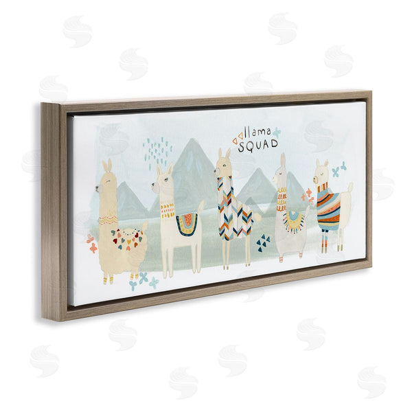 Stupell Industries June Erica Vess | Llama Squad Whimsical Patterns Wall Art