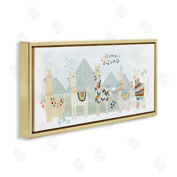 Stupell Industries June Erica Vess | Llama Squad Whimsical Patterns Wall Art