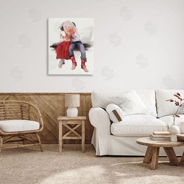 Stupell Industries Kamdon Kreations | Country Couple Kiss Wall Art
