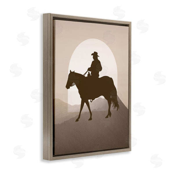 Stupell Industries Karen Smith | Cowboy & Mountains Wall Art