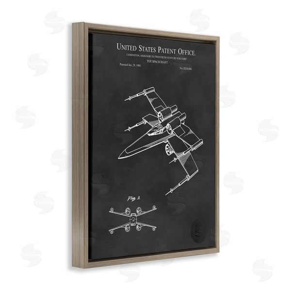 Stupell Industries Karl Hronek | Vintage Spacecraft Aircraft Patent Office Diagram Blueprint Wall Art