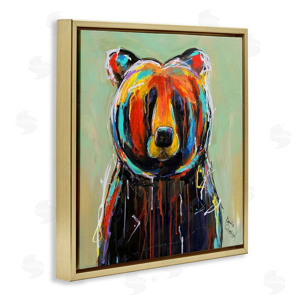 Stupell Industries Karrie Evenson | Abstract Colorful Painted Black Bear