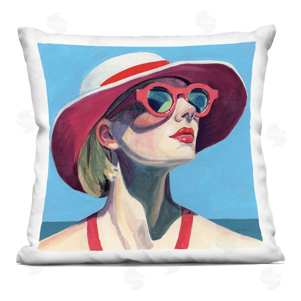stupell industries Kate Jarvik Birch | Vacation In Style Throw Pillow