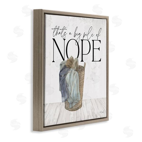 Stupell Industries Kate Sherrill | Big Pile Of Nope Text Laundry Phrase Drawing Wall Art