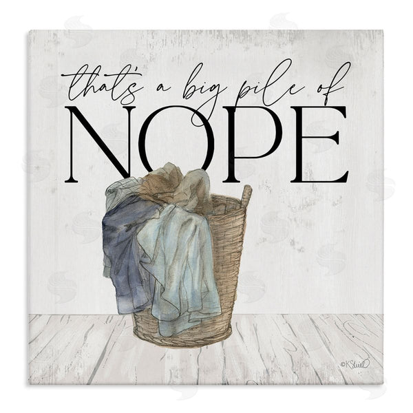 stupell industries Kate Sherrill | Big Pile of Nope Text Laundry Phrase Drawing Wall Art