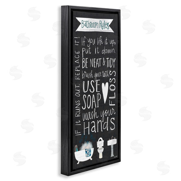 Stupell Industries Katie Doucette | Whimsical Bathroom Rules Sign Wall Art