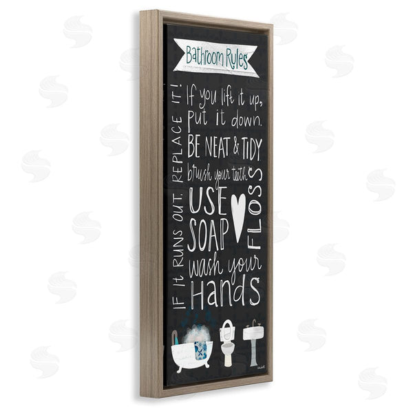 Stupell Industries Katie Doucette | Whimsical Bathroom Rules Sign Wall Art