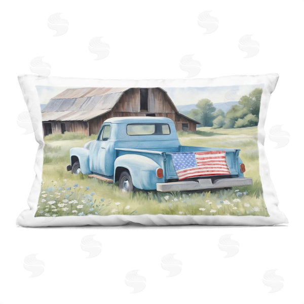 stupell industries Kim Allen | American Pride Truck on Farm Throw Pillow