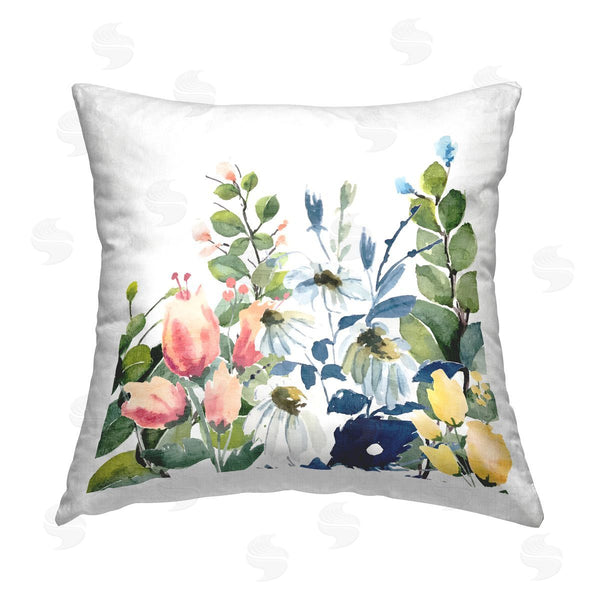 stupell industries Kim Allen | Assorted Spring Blooms Printed Throw Pillow