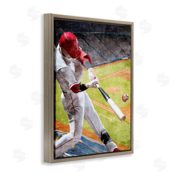 Stupell Industries Kim Allen | Athlete Hitting Baseball Wall Art