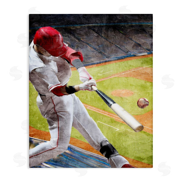 stupell industries Kim Allen | Athlete Hitting Baseball Wall Art
