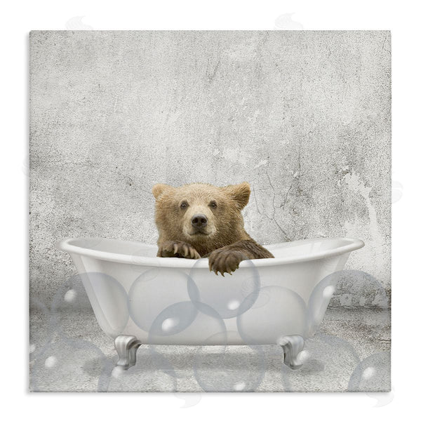 stupell industries Kim Allen | Baby Bear Bath Time Wall Art