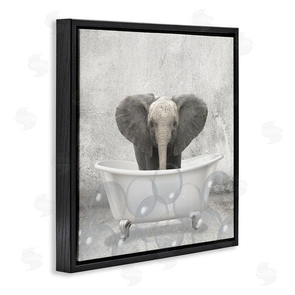 Stupell Industries Kim Allen | Baby Elephant Bath Time Wall Art