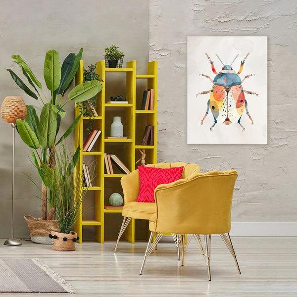 Stupell Industries Kim Allen | Boho Colorful Beetle Wall Art