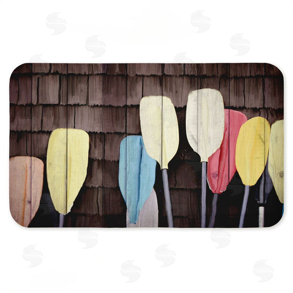 stupell industries Kim Allen | Colorful Lake Paddles Anti-Fatigue Mat