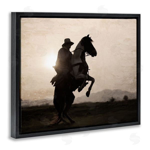 Stupell Industries Kim Allen | Cowboy & Rearing Horse Wall Art