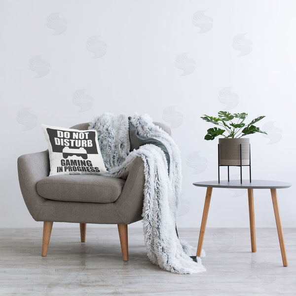 Stupell Industries Kim Allen | Do Not Disturb Minimal Gamer Printed Throw Pillow