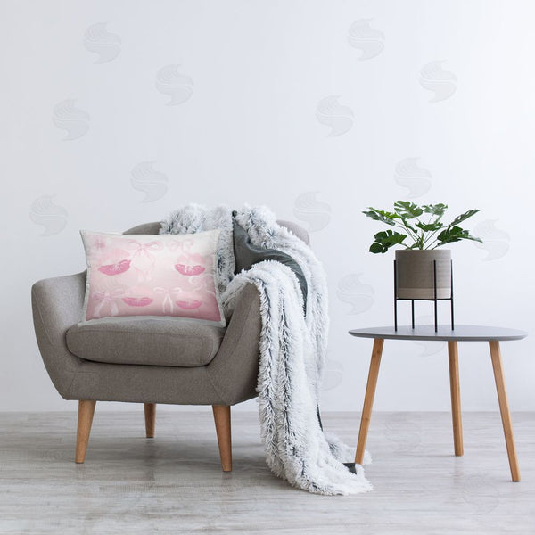 Stupell Industries Kim Allen | Dreamy Bows & Lips Printed Throw Pillow