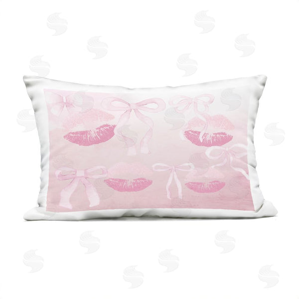 Stupell Industries Kim Allen | Dreamy Bows & Lips Printed Throw Pillow