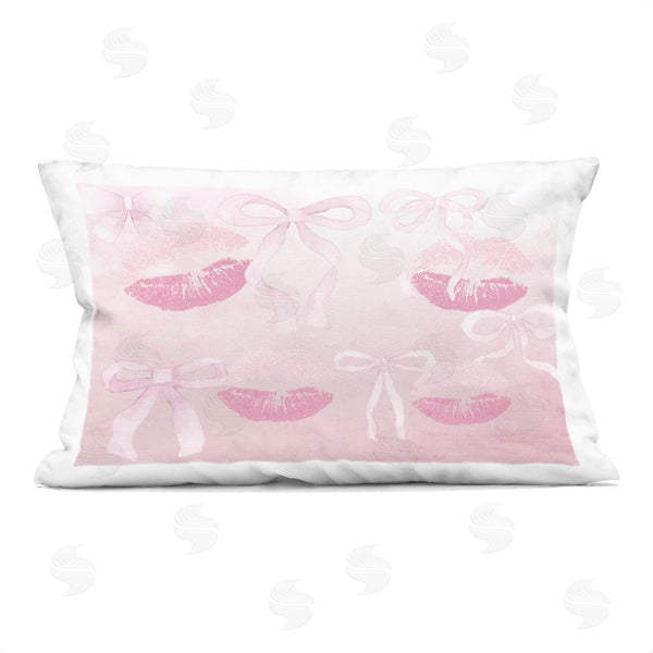 stupell industries Kim Allen | Dreamy Bows & Lips Printed Throw Pillow