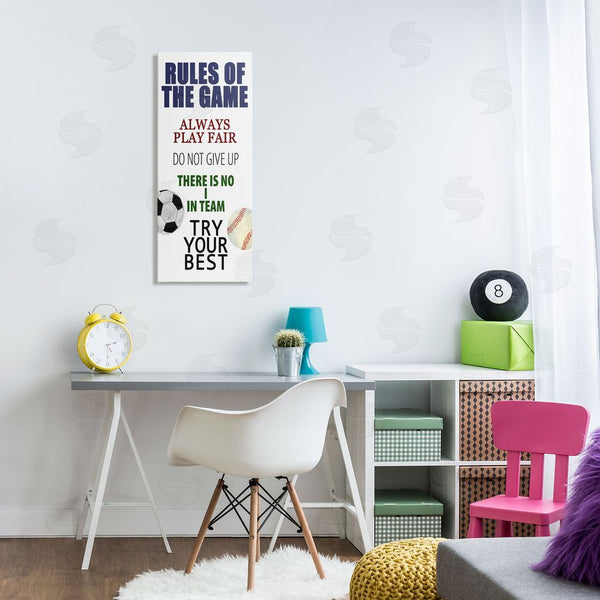 Stupell Industries Kim Allen | Fun Teamwork Rules Of Game Wall Art