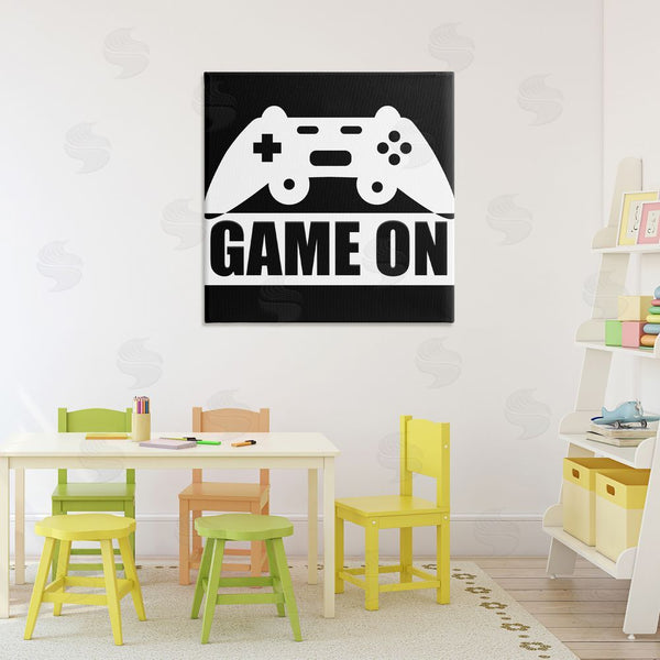 Stupell Industries Kim Allen | Game On Retro Black & White Wall Art