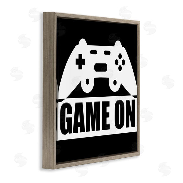 Stupell Industries Kim Allen | Game On Retro Black & White Wall Art