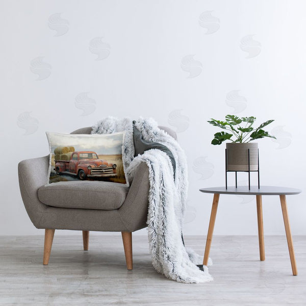 Stupell Industries Kim Allen | Hay Time Farm Truck Load Throw Pillow