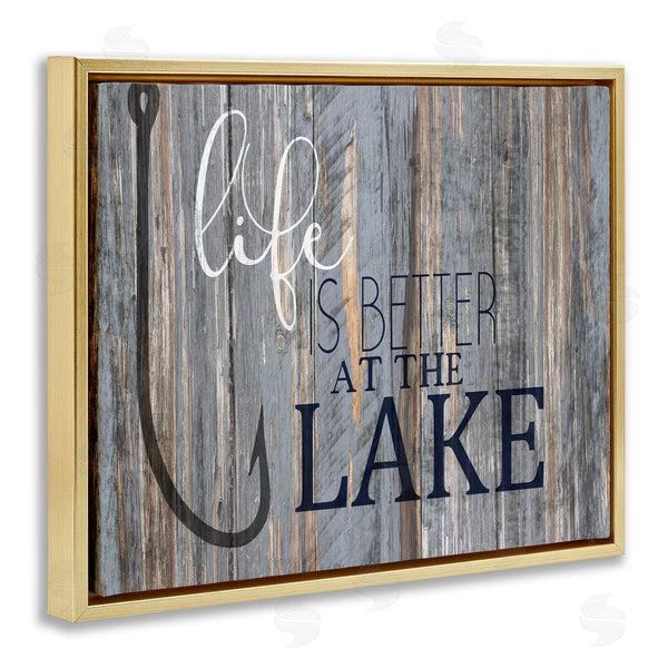 Stupell Industries Kim Allen | Lakehouse Cabin Nautical Phrase