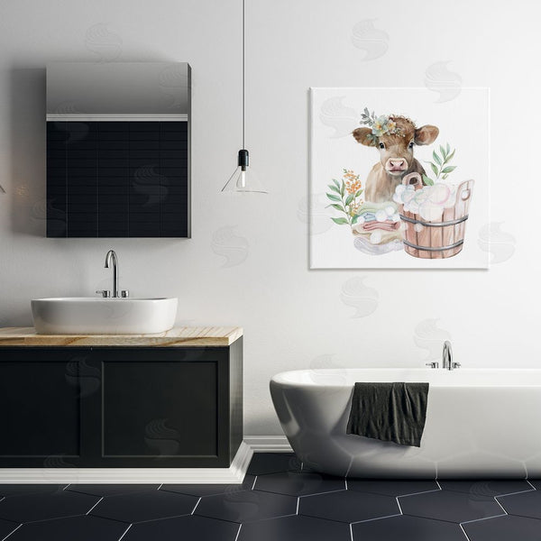 Stupell Industries Kim Allen | Laundry Day Baby Cow Wall Art