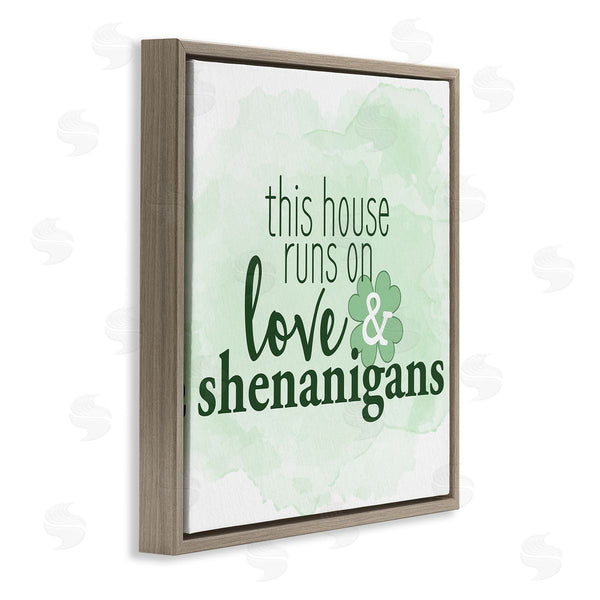 Stupell Industries Kim Allen | Love & Shenanigans Family Shamrock Phrase Wall Art