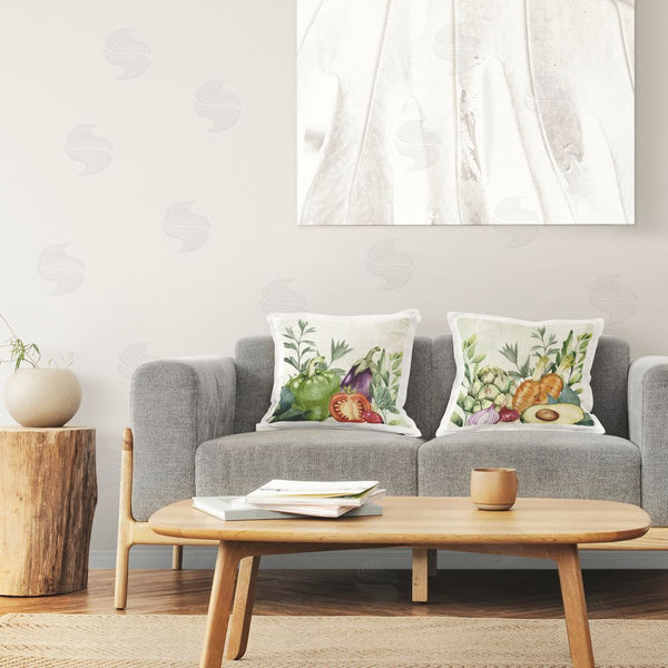 Stupell Industries Kim Allen | Organic Kitchen Garden Vegetables Printed Throw Pillow Set