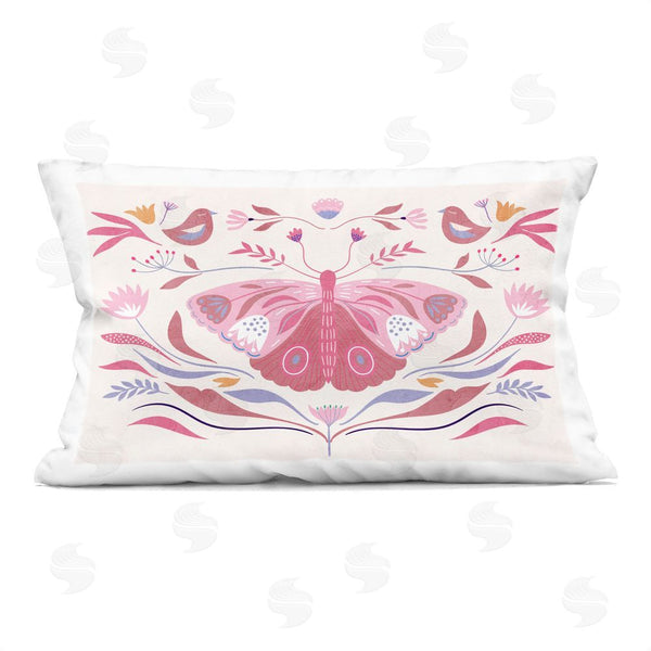 stupell industries Kim Allen | Pink Boho Butterfly Throw Pillow