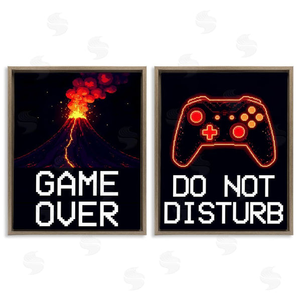 Stupell Industries Kim Allen | Pixel Game Sentiments Wall Art