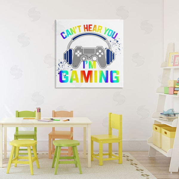 Stupell Industries Kim Allen | Rainbow Can't Hear You Gaming Wall Art