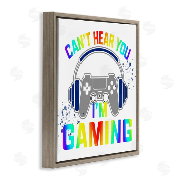 Stupell Industries Kim Allen | Rainbow Can't Hear You Gaming Wall Art