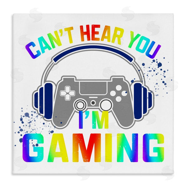 stupell industries Kim Allen | Rainbow Can't Hear You Gaming Wall Art