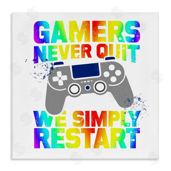 stupell industries Kim Allen | Rainbow Gamers Never Quit Wall Art