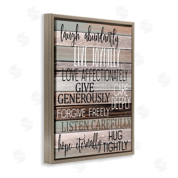 Stupell Industries Kim Allen | Rustic Live Joyfully Phrases