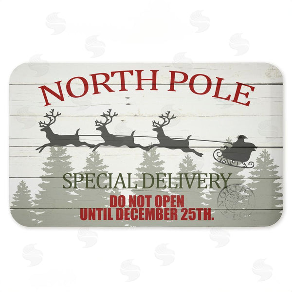 stupell industries Kim Allen | Special Delivery Holiday Sleigh Anti-Fatigue Mat
