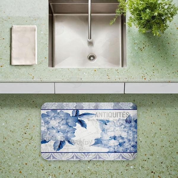 Stupell Industries Kim Allen | Vintage Antiques & Hydrangeas Anti-Fatigue Mat