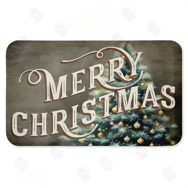 stupell industries Kim Allen | Vintage Merry Christmas Greeting Anti-Fatigue Mat